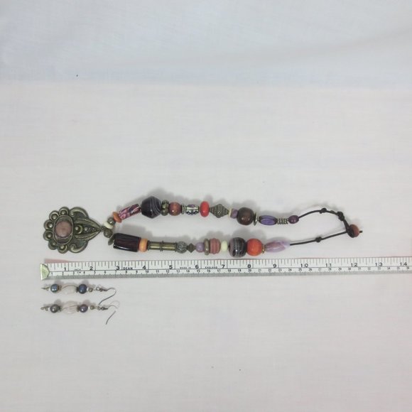 New Hand Crafted Boho Tribal Necklace & Earrings - Picture 12 of 14